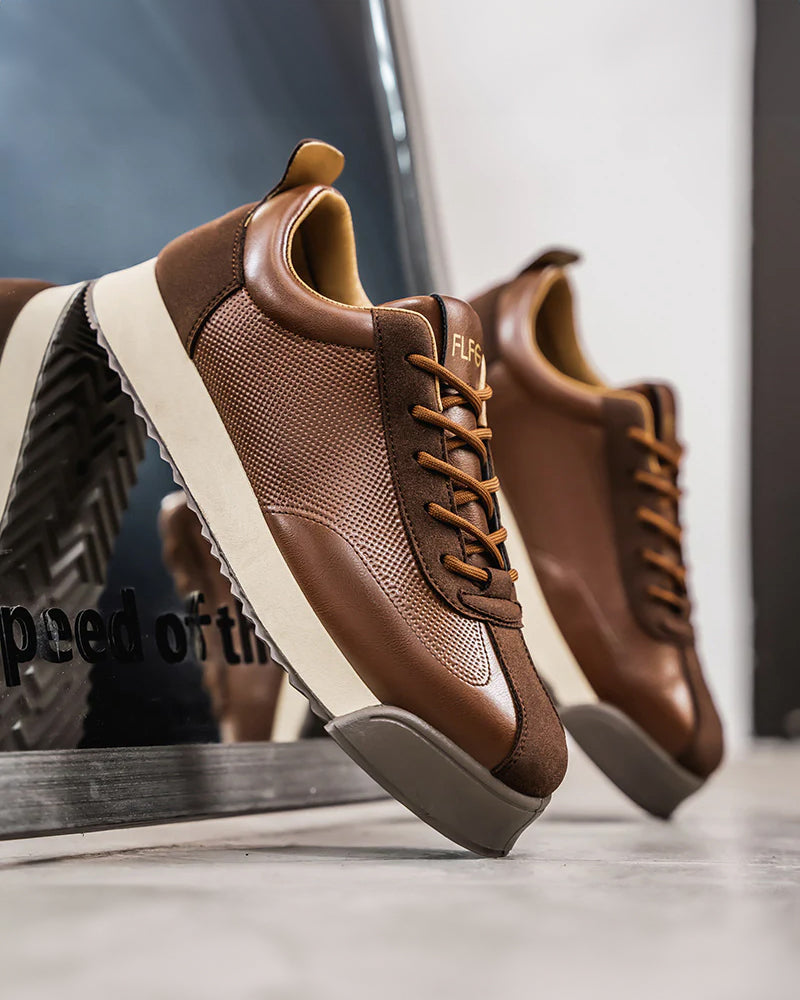 Zayne Paneled Leather Sneaker
