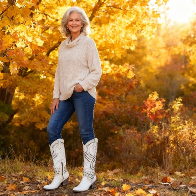 Mary | Western Knee-High Boots
