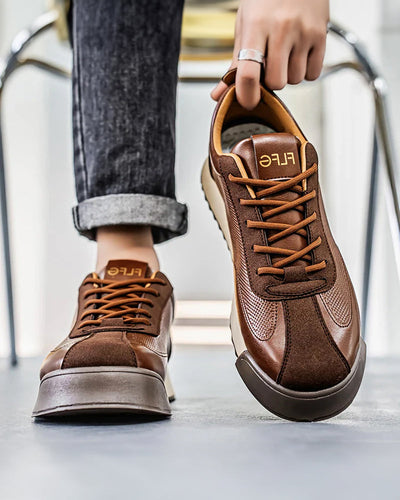 Zayne Paneled Leather Sneaker