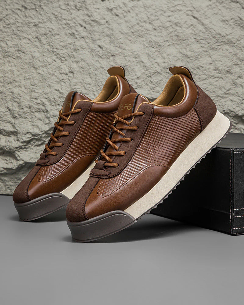 Zayne Paneled Leather Sneaker